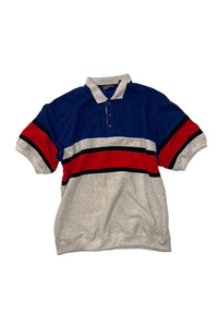 Vintage 80s Men's Colorblock Short Sleeve Polo Shirt