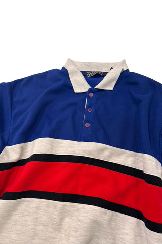 Vintage 80s Men's Colorblock Short Sleeve Polo Shirt